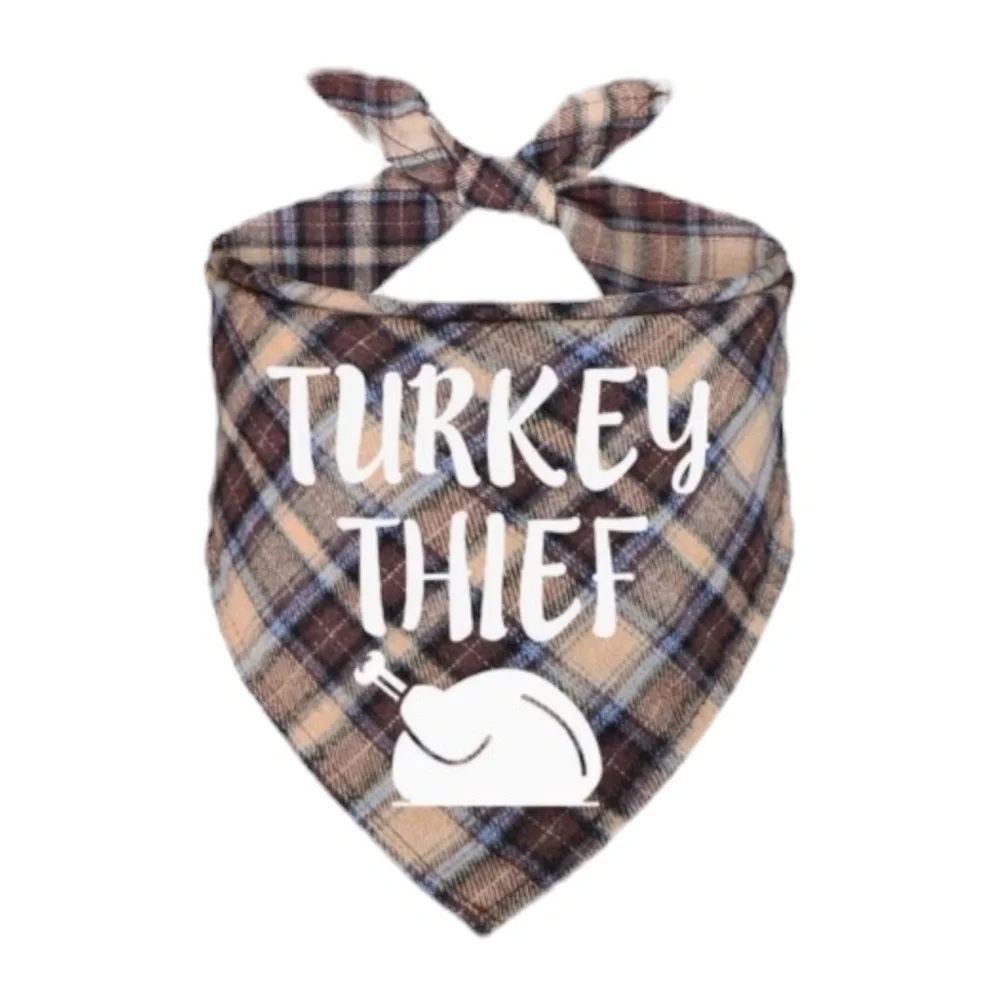 Thanksgiving Dog “Turkey Thief “Bandana S/M- NEW